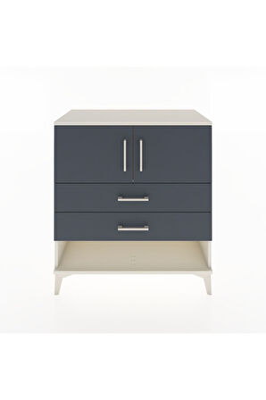 Hyperion Şifonyer Tek Raflı 2 Çekmeceli 2 Kapaklı 88x44x96 Aytaşı-Antrasit