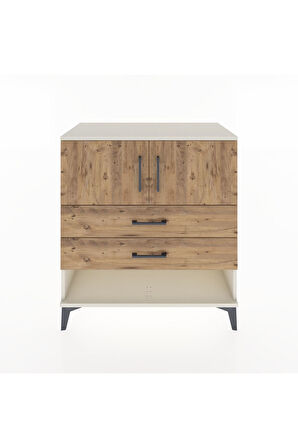 Hyperion Şifonyer Tek Raflı 2 Çekmeceli 2 Kapaklı 88x44x96 Aytaşı-Çam