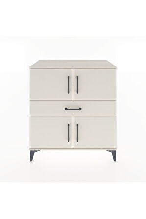 Hyperion Şifonyer 3 Raflı Tek Çekmeceli 4 Kapaklı 88x44x96 Aytaşı-Aytaşı