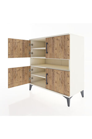 Hyperion Şifonyer 5 Raflı 4 Kapaklı 88x44x96 Aytaşı-Çam