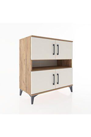 Hyperion Şifonyer 5 Raflı 4 Kapaklı 88x44x96 Çam-Aytaşı