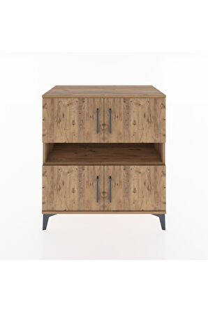 Hyperion Şifonyer 5 Raflı 4 Kapaklı 88x44x96 Çam-Çam