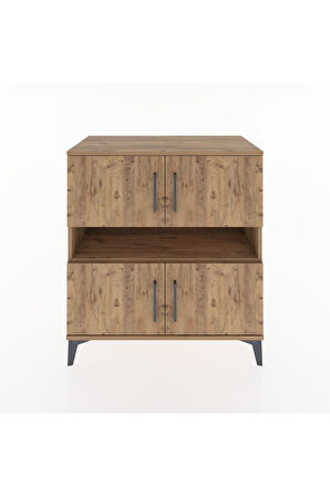 Hyperion Şifonyer 2 Raflı 4 Kapaklı 88x44x96 Çam-Çam