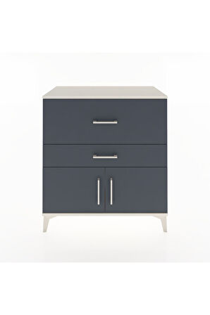 Hyperion Şifonyer Tek Raflı 2 Çekmeceli 2 Kapaklı 88x44x96 Aytaşı-Antrasit