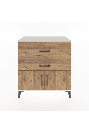 Hyperion Şifonyer Tek Raflı 2 Çekmeceli 2 Kapaklı 88x44x96 Aytaşı-Çam