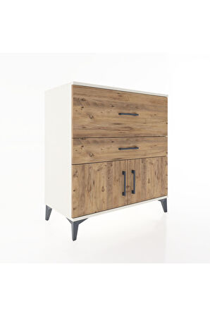 Hyperion Şifonyer Tek Raflı 2 Çekmeceli 2 Kapaklı 88x44x96 Aytaşı-Çam