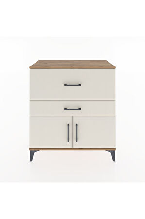 Hyperion Şifonyer Tek Raflı 2 Çekmeceli 2 Kapaklı 88x44x96 Çam-Aytaşı