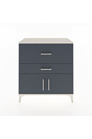 Hyperion Şifonyer 2 Çekmeceli 2 Kapaklı 88x44x96 Aytaşı-Antrasit