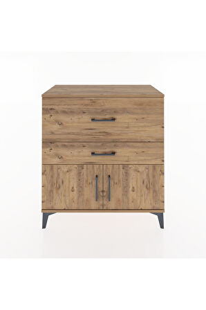 Hyperion Şifonyer 2 Çekmeceli 2 Kapaklı 88x44x96 Çam-Çam