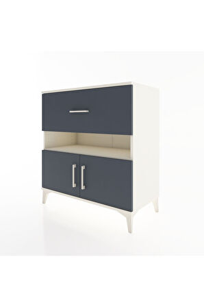 Hyperion Şifonyer 2 Raflı Tek Çekmeceli 2 Kapaklı 88x44x96 Aytaşı-Antrasit