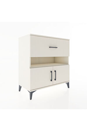 Hyperion Şifonyer Tek Raflı Tek Çekmeceli 2 Kapaklı 88x44x96 Aytaşı-Aytaşı