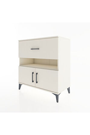 Hyperion Şifonyer Tek Raflı Tek Çekmeceli 2 Kapaklı 88x44x96 Aytaşı-Aytaşı