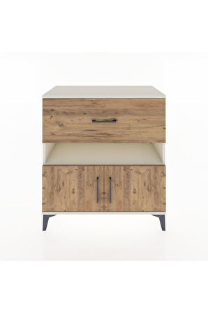 Hyperion Şifonyer Tek Raflı Tek Çekmeceli 2 Kapaklı 88x44x96 Aytaşı-Çam