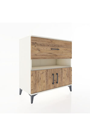 Hyperion Şifonyer Tek Raflı Tek Çekmeceli 2 Kapaklı 88x44x96 Aytaşı-Çam