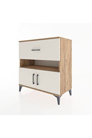 Hyperion Şifonyer Tek Raflı Tek Çekmeceli 2 Kapaklı 88x44x96 Çam-Aytaşı