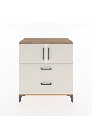 Hyperion Şifonyer 2 Raflı 2 Çekmeceli 2 Kapaklı 88x44x96 Çam-Aytaşı