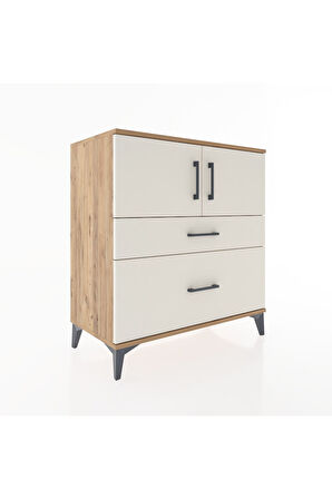 Hyperion Şifonyer 2 Raflı 2 Çekmeceli 2 Kapaklı 88x44x96 Çam-Aytaşı