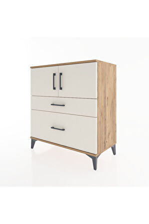 Hyperion Şifonyer 2 Raflı 2 Çekmeceli 2 Kapaklı 88x44x96 Çam-Aytaşı