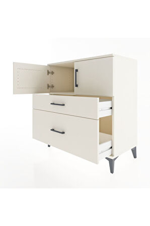 Hyperion Şifonyer Tek Raflı 2 Çekmeceli 2 Kapaklı 88x44x96 Aytaşı-Aytaşı