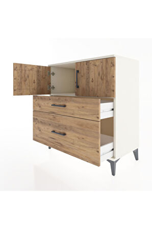 Hyperion Şifonyer Tek Raflı 2 Çekmeceli 2 Kapaklı 88x44x96 Aytaşı-Çam