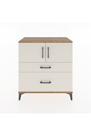 Hyperion Şifonyer Tek Raflı 2 Çekmeceli 2 Kapaklı 88x44x96 Çam-Aytaşı