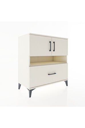 Hyperion Şifonyer 3 Raflı Tek Çekmeceli 2 Kapaklı 88x44x96 Aytaşı-Aytaşı