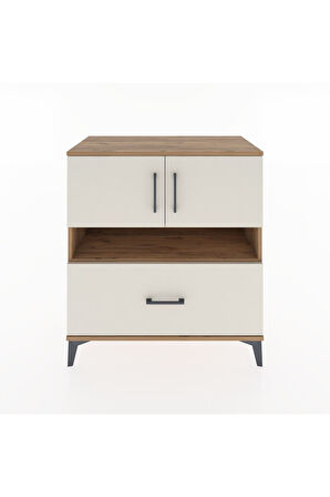 Hyperion Şifonyer 3 Raflı Tek Çekmeceli 2 Kapaklı 88x44x96 Çam-Aytaşı