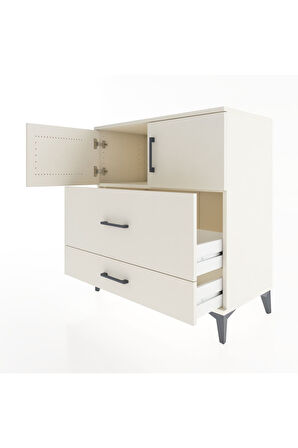 Hyperion Şifonyer Tek Raflı 2 Çekmeceli 2 Kapaklı 88x44x96 Aytaşı-Aytaşı