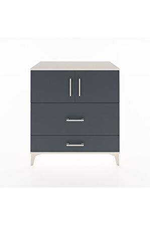 Hyperion Şifonyer Tek Raflı 2 Çekmeceli 2 Kapaklı 88x44x96 Aytaşı-Antrasit