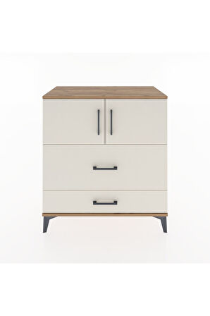 Hyperion Şifonyer Tek Raflı 2 Çekmeceli 2 Kapaklı 88x44x96 Çam-Aytaşı