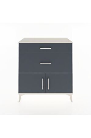 Hyperion Şifonyer Tek Raflı 2 Çekmeceli 2 Kapaklı 88x44x96 Aytaşı-Antrasit