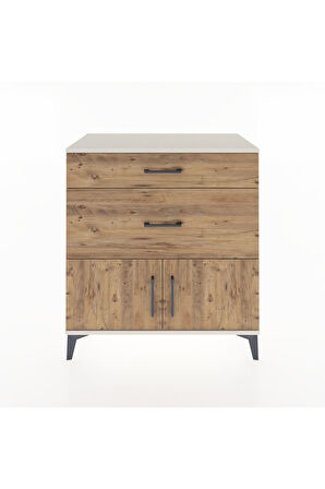 Hyperion Şifonyer Tek Raflı 2 Çekmeceli 2 Kapaklı 88x44x96 Aytaşı-Çam