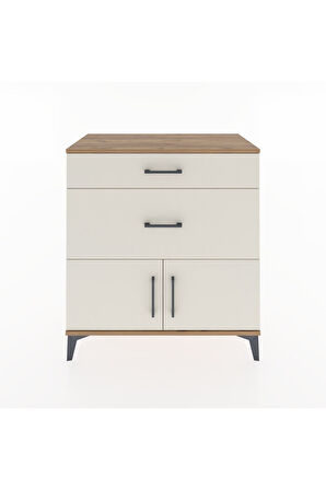 Hyperion Şifonyer Tek Raflı 2 Çekmeceli 2 Kapaklı 88x44x96 Çam-Aytaşı