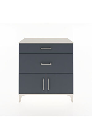 Hyperion Şifonyer 2 Çekmeceli 2 Kapaklı 88x44x96 Aytaşı-Antrasit