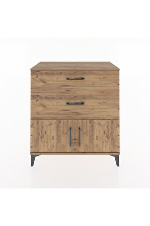 Hyperion Şifonyer 2 Çekmeceli 2 Kapaklı 88x44x96 Çam-Çam