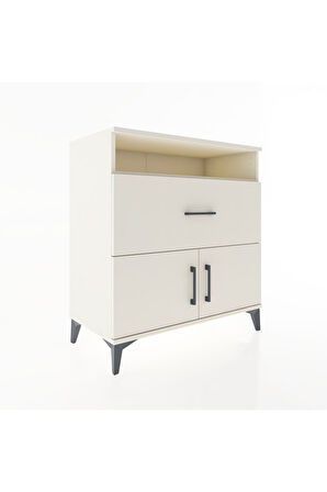 Hyperion Şifonyer Tek Raflı Tek Çekmeceli 2 Kapaklı 88x44x96 Aytaşı-Aytaşı