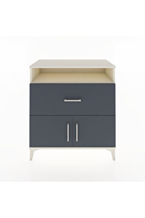 Hyperion Şifonyer Tek Raflı Tek Çekmeceli 2 Kapaklı 88x44x96 Aytaşı-Antrasit