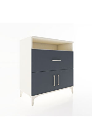 Hyperion Şifonyer Tek Raflı Tek Çekmeceli 2 Kapaklı 88x44x96 Aytaşı-Antrasit