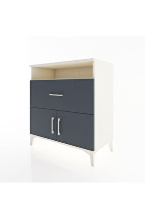 Hyperion Şifonyer Tek Raflı Tek Çekmeceli 2 Kapaklı 88x44x96 Aytaşı-Antrasit