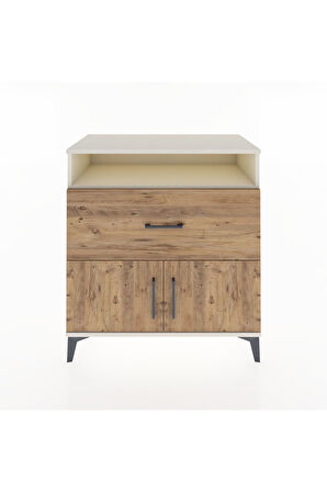 Hyperion Şifonyer Tek Raflı Tek Çekmeceli 2 Kapaklı 88x44x96 Aytaşı-Çam