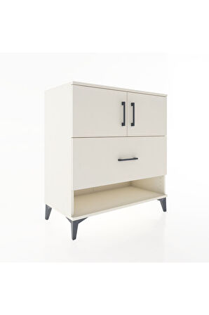 Hyperion Şifonyer Tek Raflı Tek Çekmeceli 2 Kapaklı 88x44x96 Aytaşı-Aytaşı