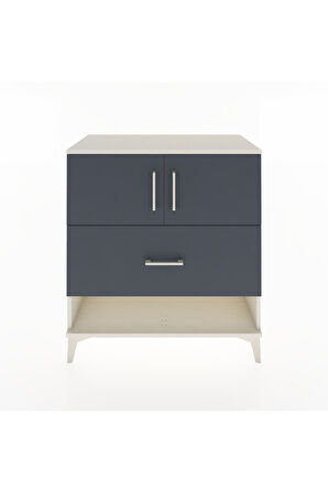 Hyperion Şifonyer Tek Raflı Tek Çekmeceli 2 Kapaklı 88x44x96 Aytaşı-Antrasit