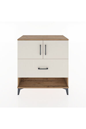 Hyperion Şifonyer Tek Raflı Tek Çekmeceli 2 Kapaklı 88x44x96 Çam-Aytaşı