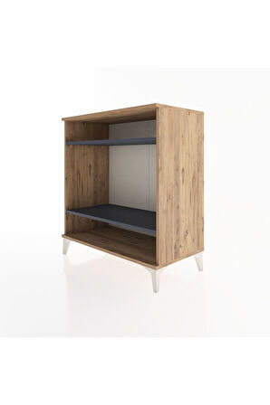 Hyperion Şifonyer 2 Raflı 88x44x96 Çam-Antrasit