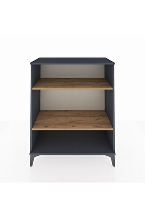 Hyperion Şifonyer 2 Raflı 88x44x106 Antrasit-Çam