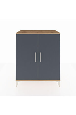 Hyperion Şifonyer 2 Raflı 2 Kapaklı 88x44x106 Çam-Antrasit