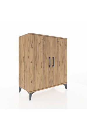 Hyperion Şifonyer 2 Raflı 2 Kapaklı 88x44x106 Çam-Çam