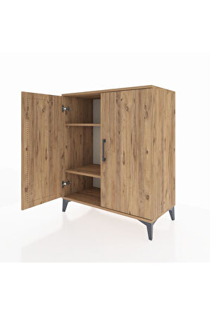 Hyperion Şifonyer 2 Raflı 2 Kapaklı 88x44x106 Çam-Çam