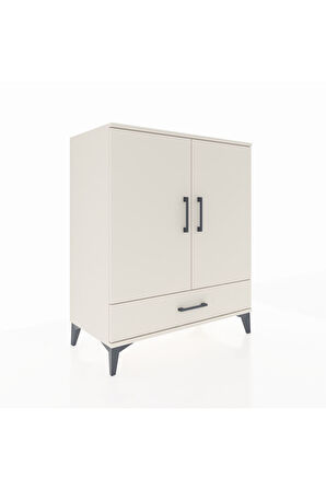 Hyperion Şifonyer 3 Raflı Tek Çekmeceli 2 Kapaklı 88x44x106 Aytaşı-Aytaşı