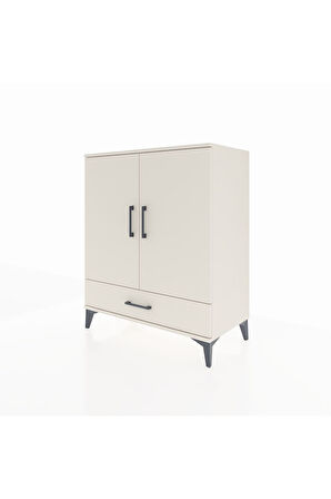 Hyperion Şifonyer 3 Raflı Tek Çekmeceli 2 Kapaklı 88x44x106 Aytaşı-Aytaşı